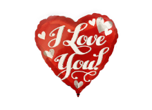 בלון I LOVE YOU - אדום
